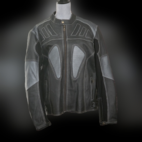 Echtes Leder Vtg Moto Jacket Padded Back Shoulder, Elbows CE PROTECT prEN 1621-1 - Picture 1 of 11
